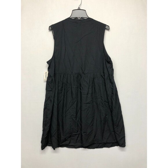 NWT Old Navy Women Sleeveless Lace Up Rayon Dress Size Extra Large Black B267 26 - Picture 11 of 13